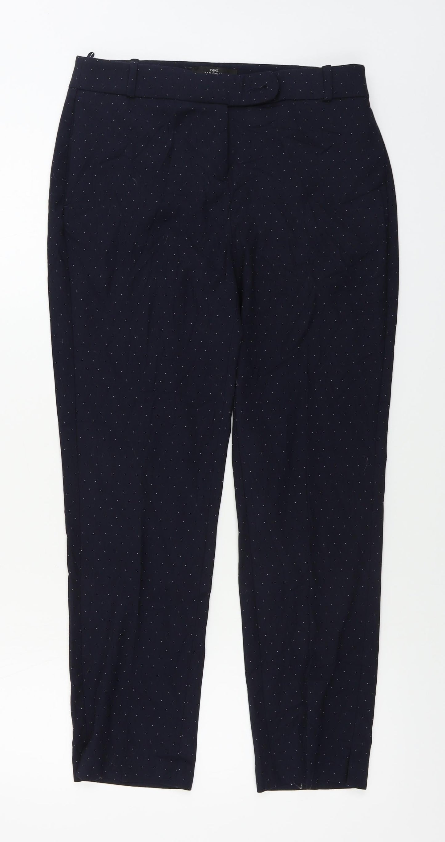 NEXT  Womens Blue Polka Dot  Trousers  Size 8 L24 in