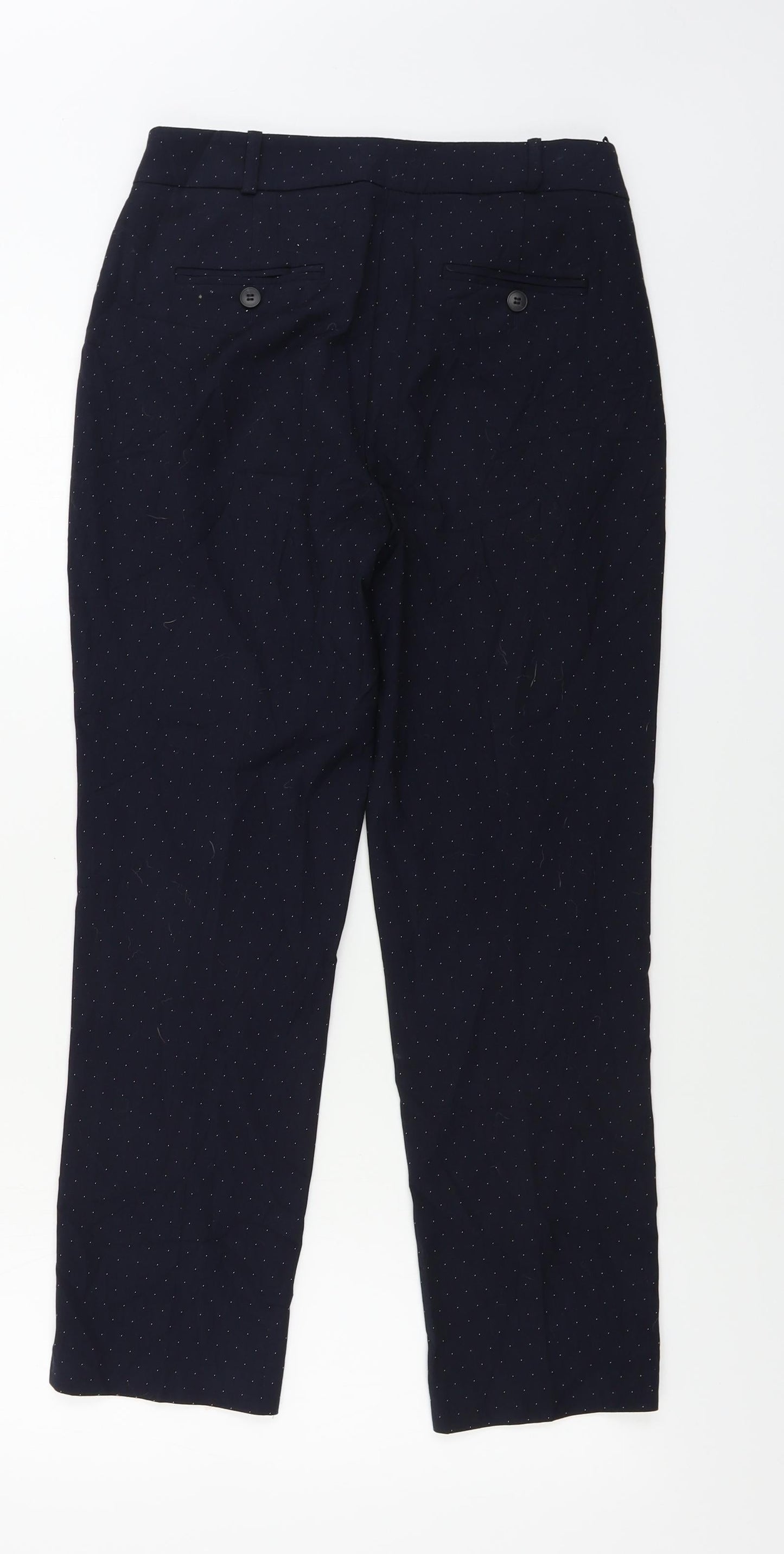 NEXT  Womens Blue Polka Dot  Trousers  Size 8 L24 in