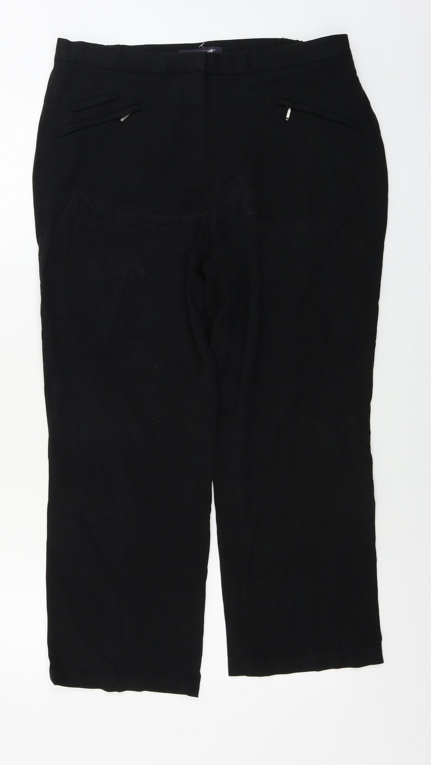 Marks and Spencer  Womens Black   Trousers  Size 14 L23 in