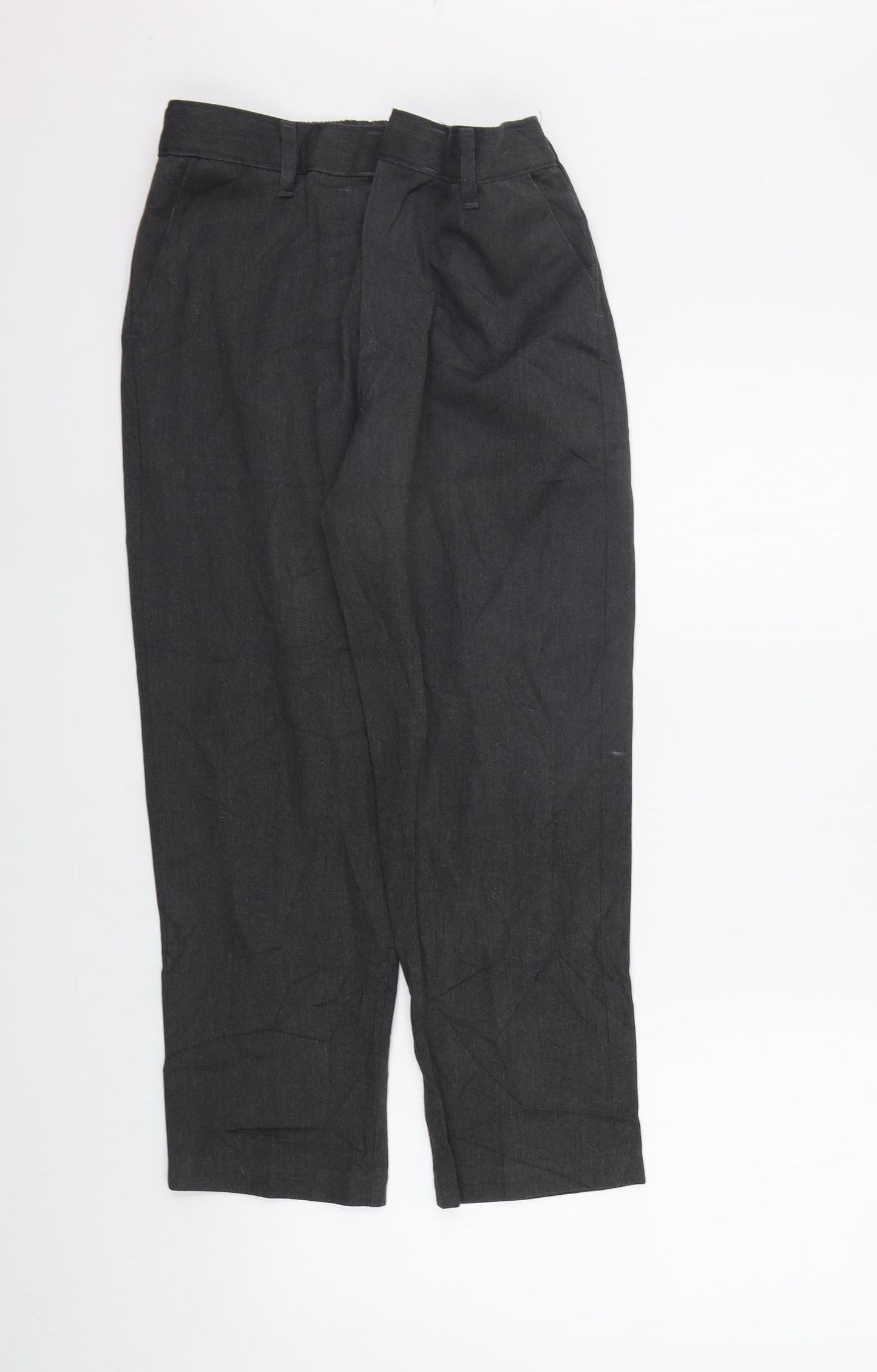 Preworn Girls Grey   Chino Trousers Size M - Elastic Waist Band