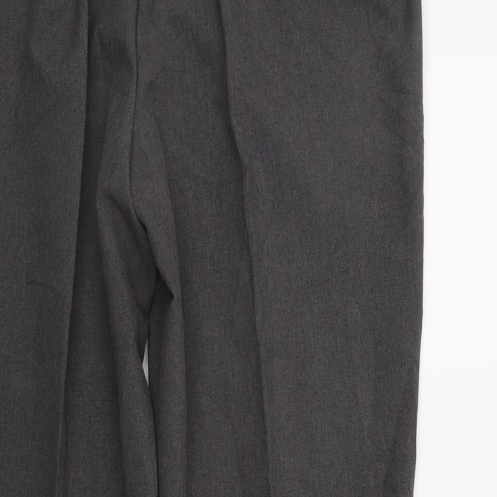 BM Womens Grey   Trousers  Size 18 L25 in - Elastic Waist Band