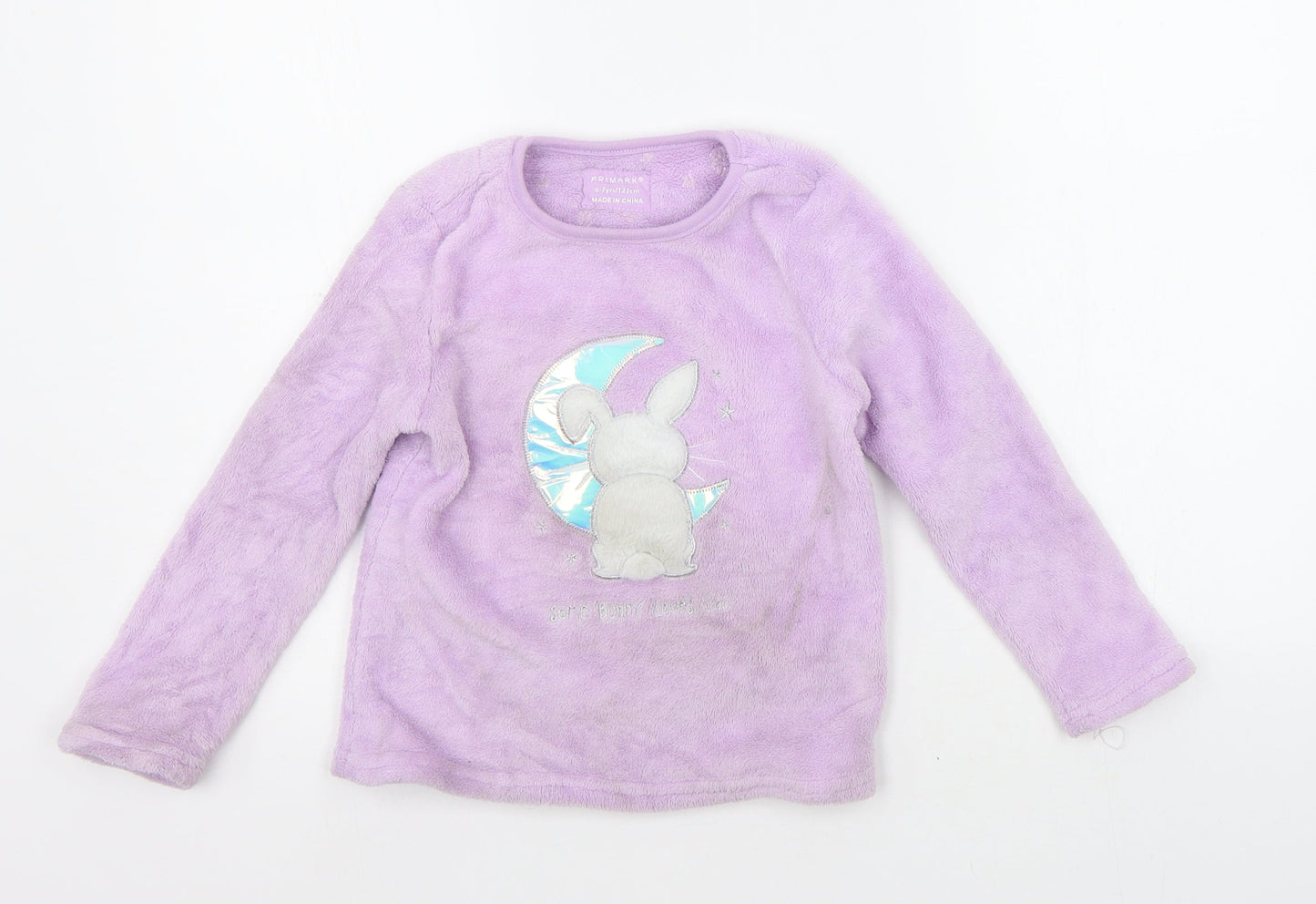 Primark Girls Purple Solid  Top Pyjama Top Size 6-7 Years