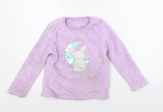 Primark Girls Purple Solid  Top Pyjama Top Size 6-7 Years