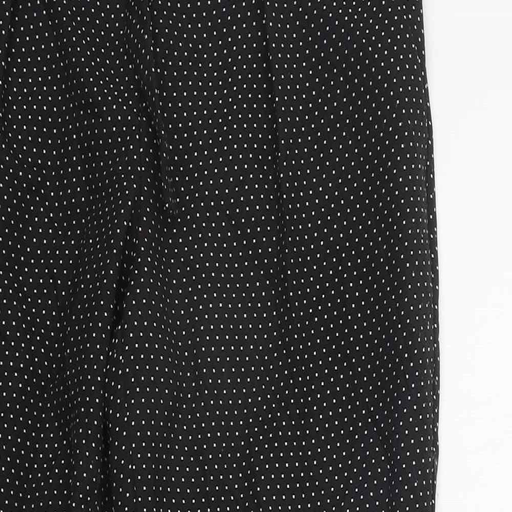 Dorothy Perkins Womens Black Polka Dot  Trousers  Size 8 L25 in