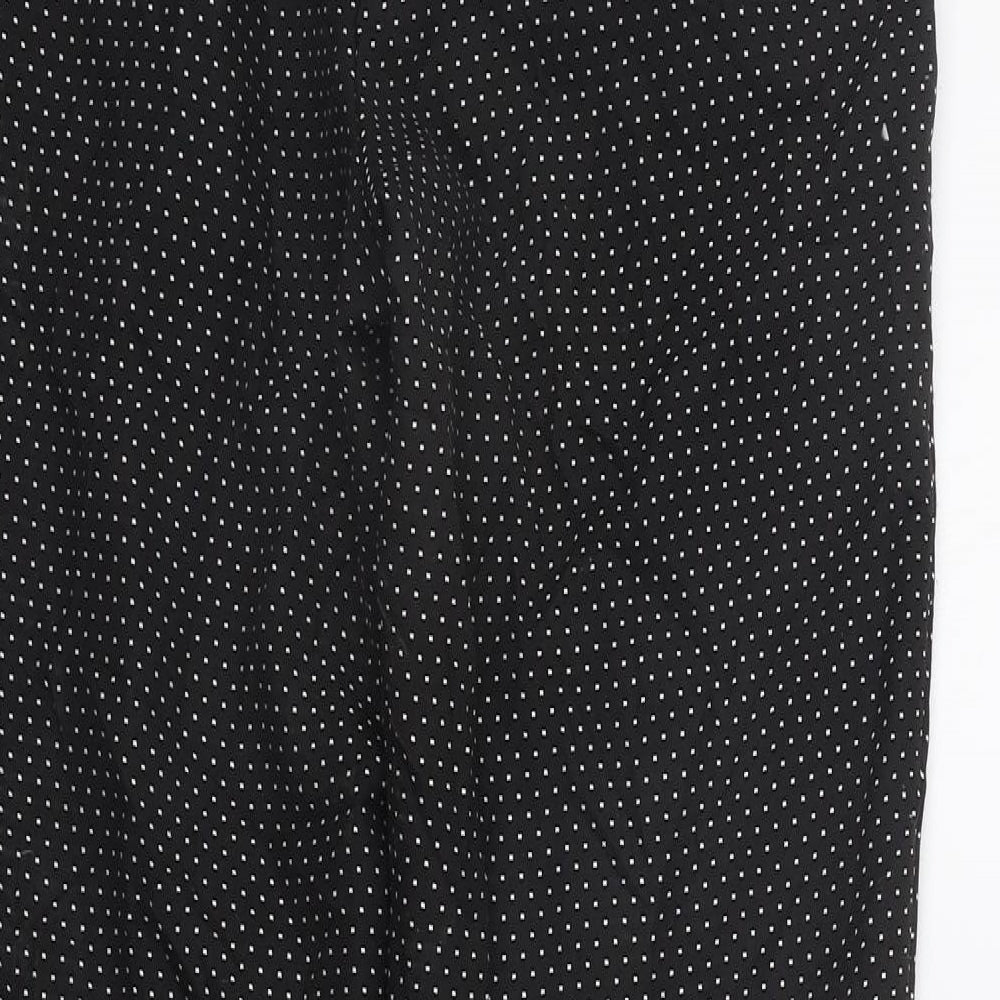 Dorothy Perkins Womens Black Polka Dot  Trousers  Size 8 L25 in