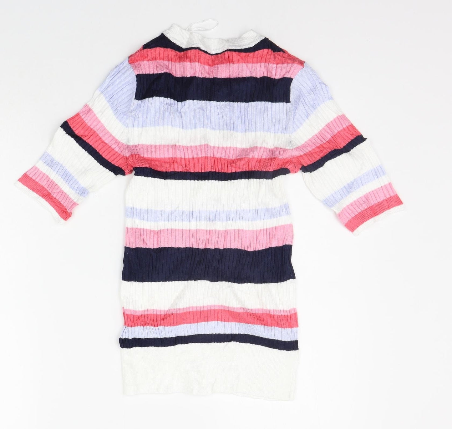 Marks and Spencer Womens Multicoloured Striped  Pullover Jumper Size 8