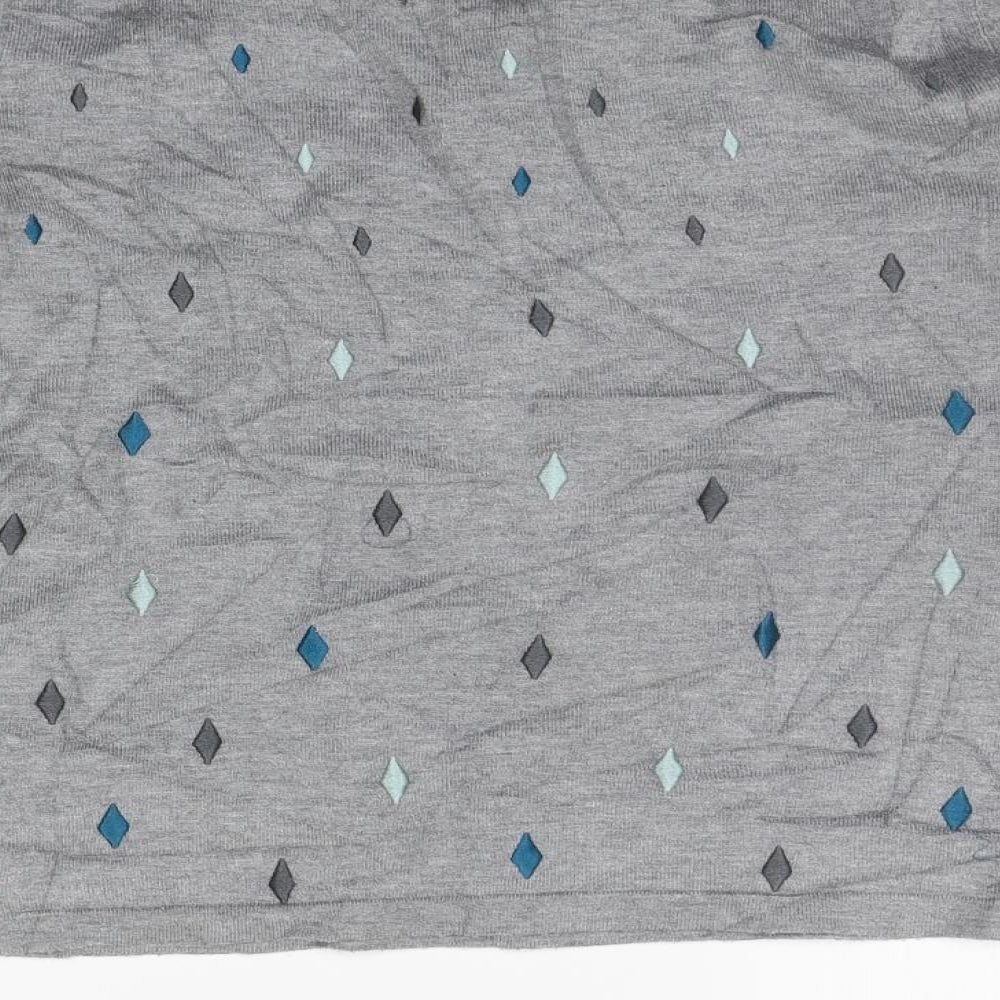 county casual Womens Grey Geometric  Pullover Jumper Size M