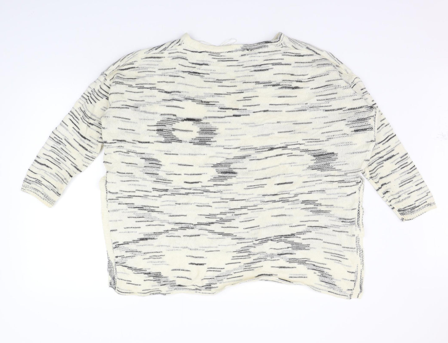 Divided Womens Beige Striped  Pullover Jumper Size L