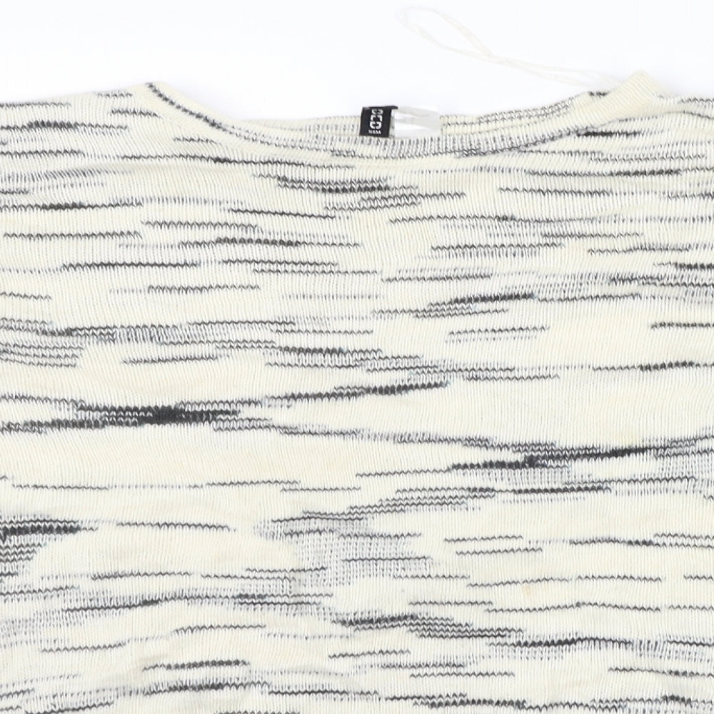 Divided Womens Beige Striped  Pullover Jumper Size L