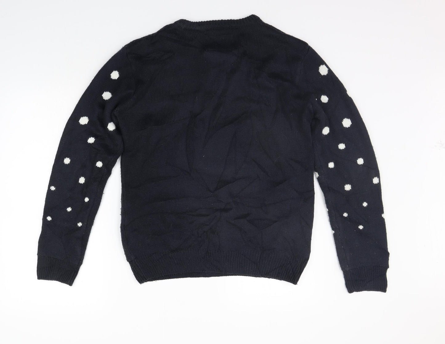 Ceader wood state Mens Black   Henley Jumper Size S  - CHRISTMAS