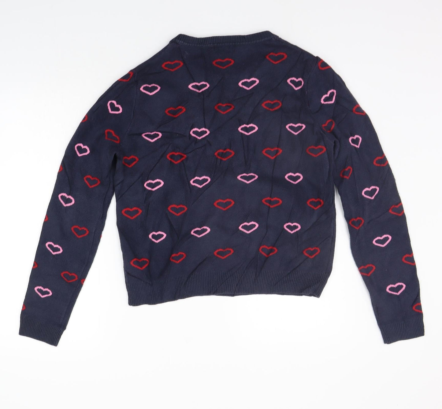 Topshop Womens Blue Geometric  Pullover Jumper Size 8
