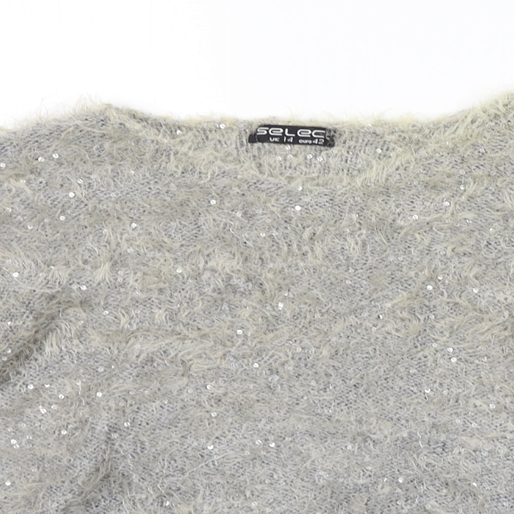 Select Womens Grey   Pullover Jumper Size 14
