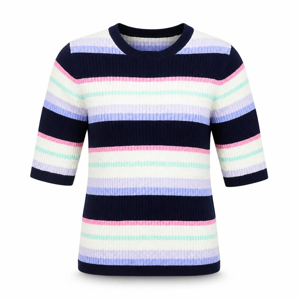 Marks and Spencer Womens Multicoloured Striped  Pullover Jumper Size 14