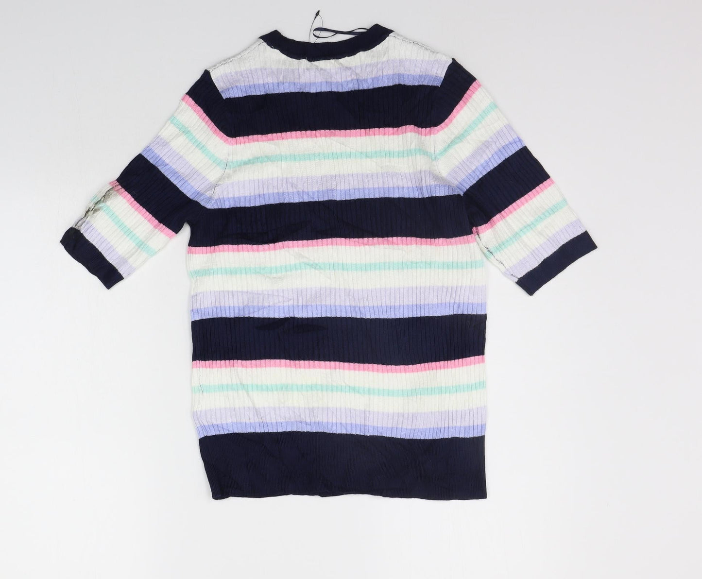 Marks and Spencer Womens Multicoloured Striped  Pullover Jumper Size 14