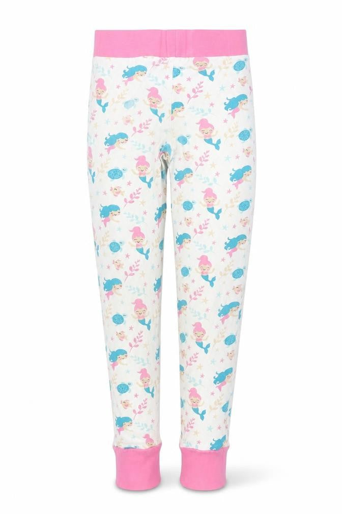 Lily & Dan Girls White Floral   Pyjama Pants Size 7-8 Years  - mermaids