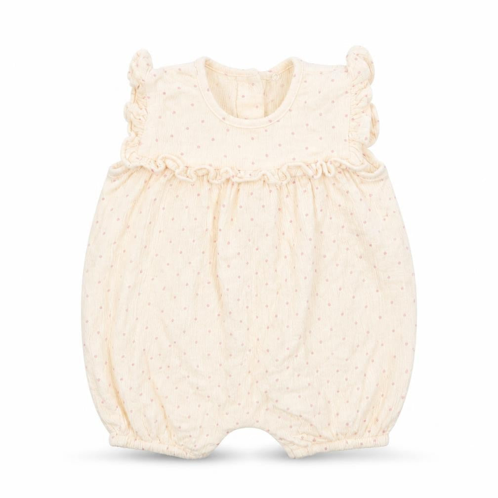 George Girls Beige Spotted  Babygrow One-Piece Size 3-6 Months