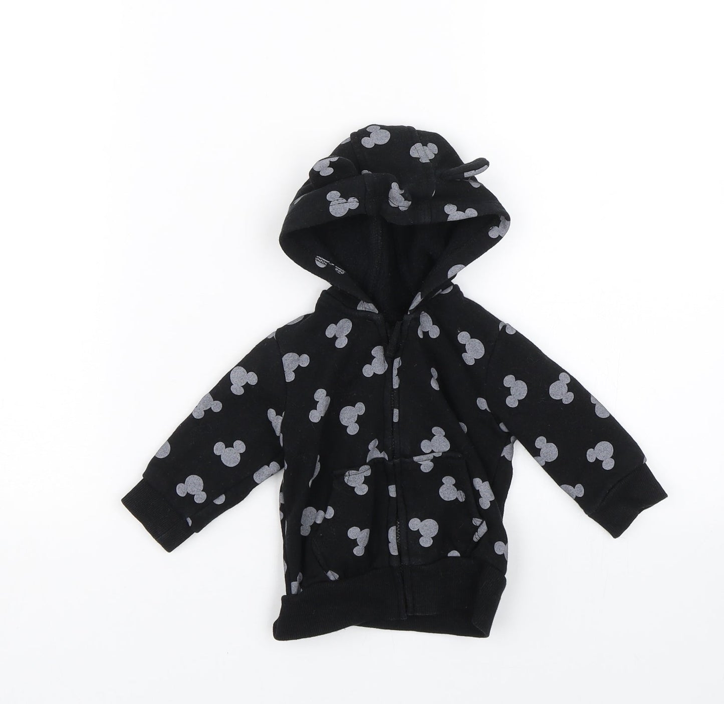 George Baby Black Polka Dot  Full Zip Jumper Size 0-3 Months  - Disney