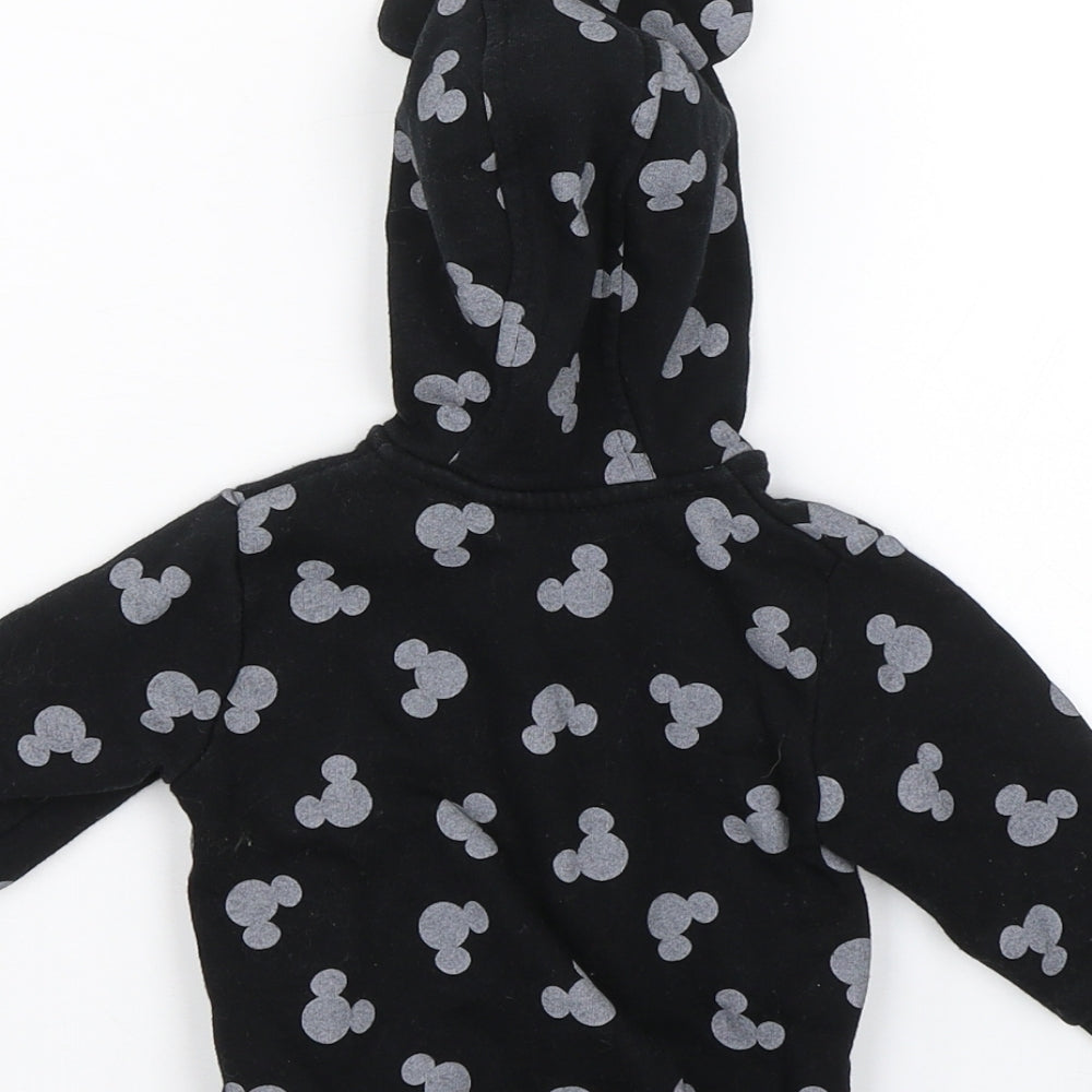 George Baby Black Polka Dot  Full Zip Jumper Size 0-3 Months  - Disney