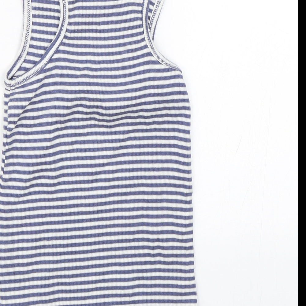 NEXT Girls Blue Striped  Basic Tank Size 5 Years