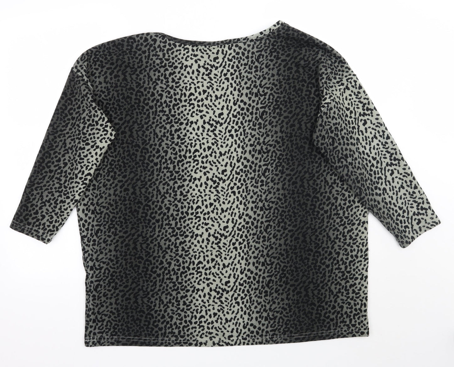 Only Womens Grey Animal Print  Pullover Jumper Size M