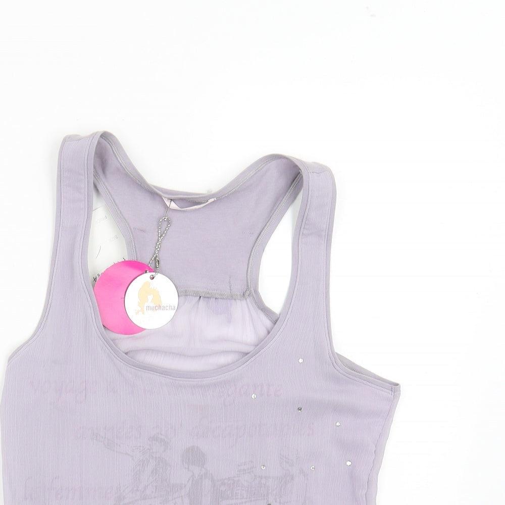 muchacha Womens Purple   Basic Blouse Size XL