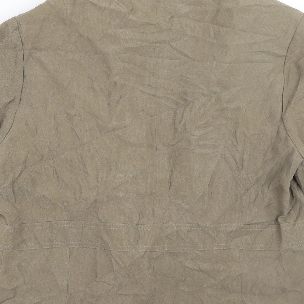 Country Casuals Womens Green   Jacket  Size 10  - Floral embroidery