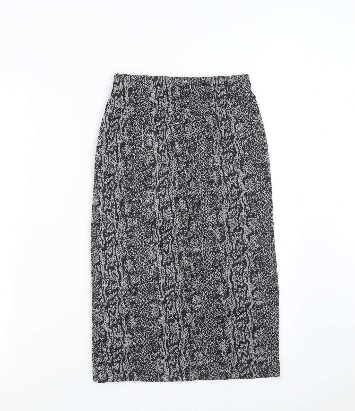 Stradivarius Womens Grey Animal Print  Straight & Pencil Skirt Size S