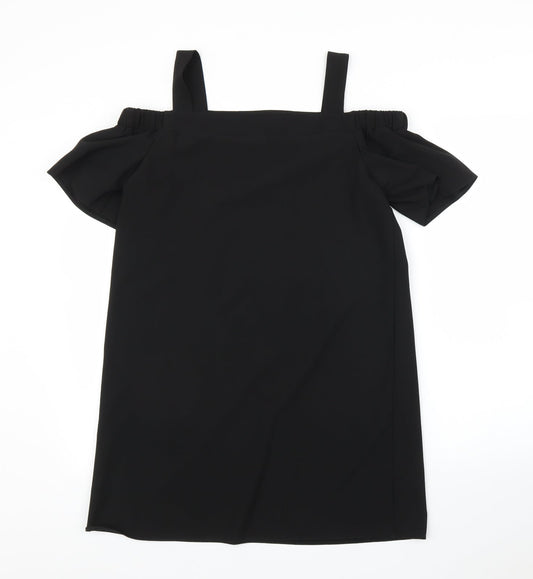 Preworn Womens Black   Tunic Blouse Size L