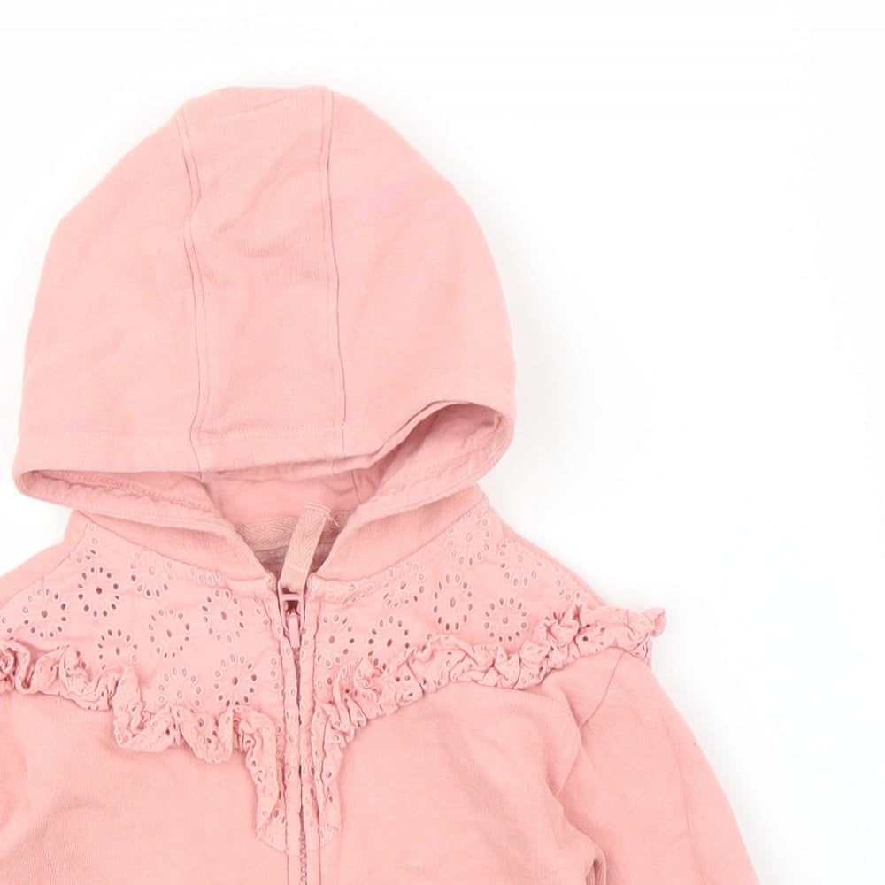 NEXT Girls Pink   Full Zip Jumper Size 9-12 Months