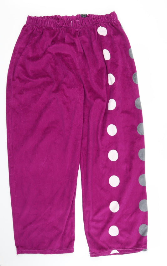 Preworn Womens Purple Polka Dot  Chemise Pyjama Pants Size L