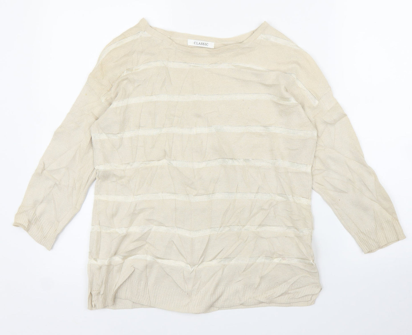 M&S Womens Gold   Pullover Jumper Size 10