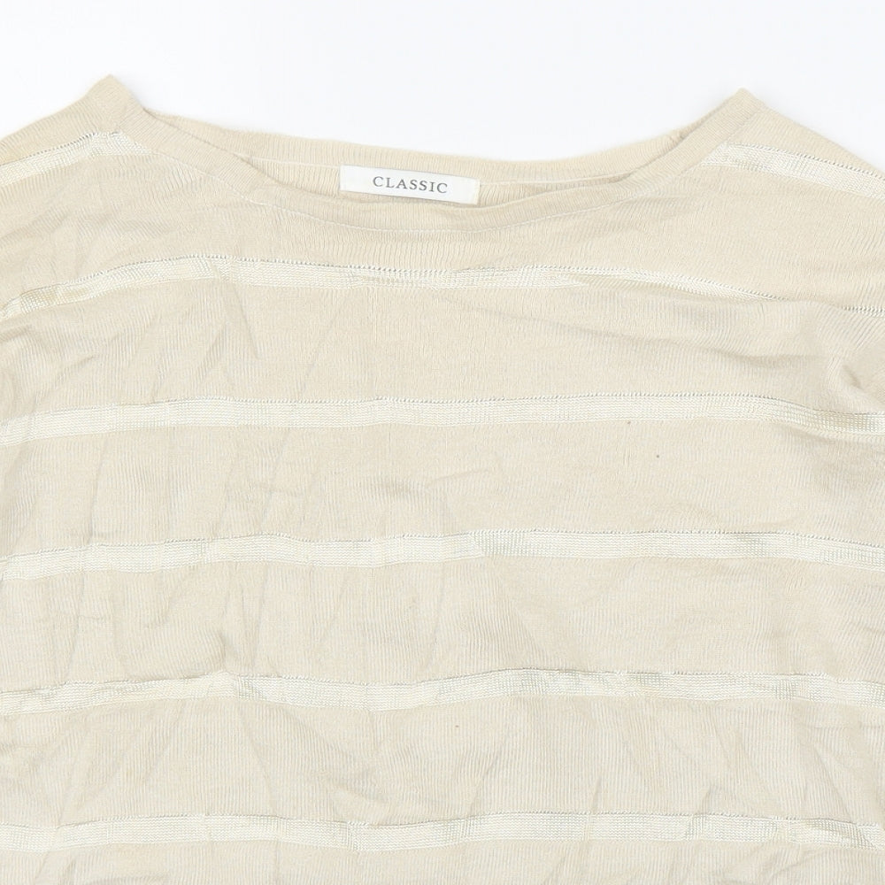M&S Womens Gold   Pullover Jumper Size 10