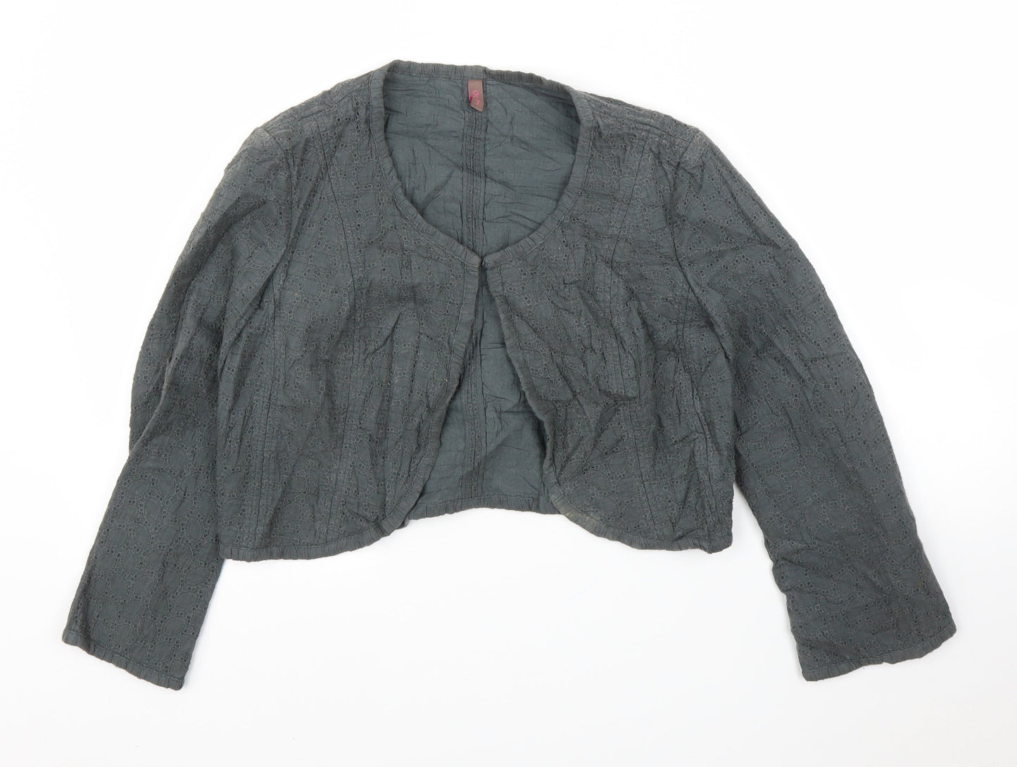 Wrap Womens Grey   Cardigan Jumper Size 10  - Bolero
