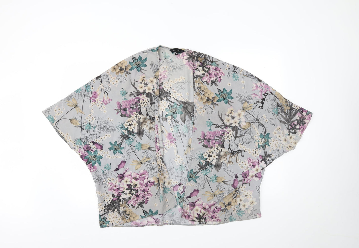 New Look Womens Multicoloured Floral  Cardigan Jumper Size 8