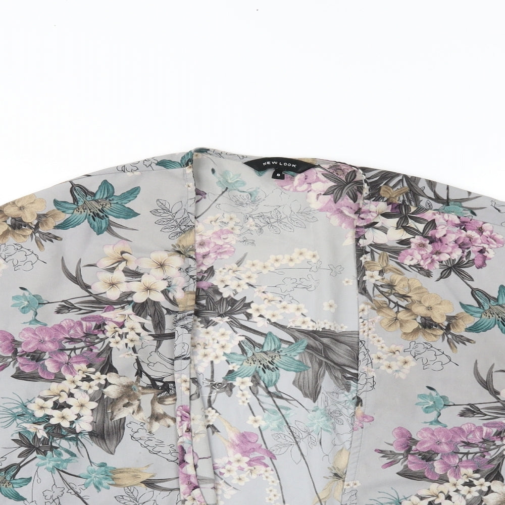New Look Womens Multicoloured Floral  Cardigan Jumper Size 8
