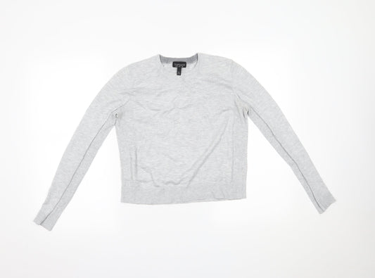 Topshop Womens Grey   Basic Blouse Size 8