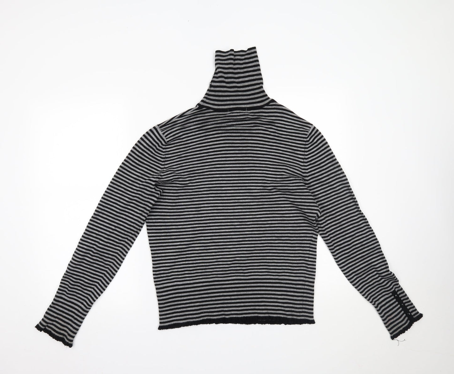 Debenhams Womens Grey Striped  Pullover Jumper Size 16