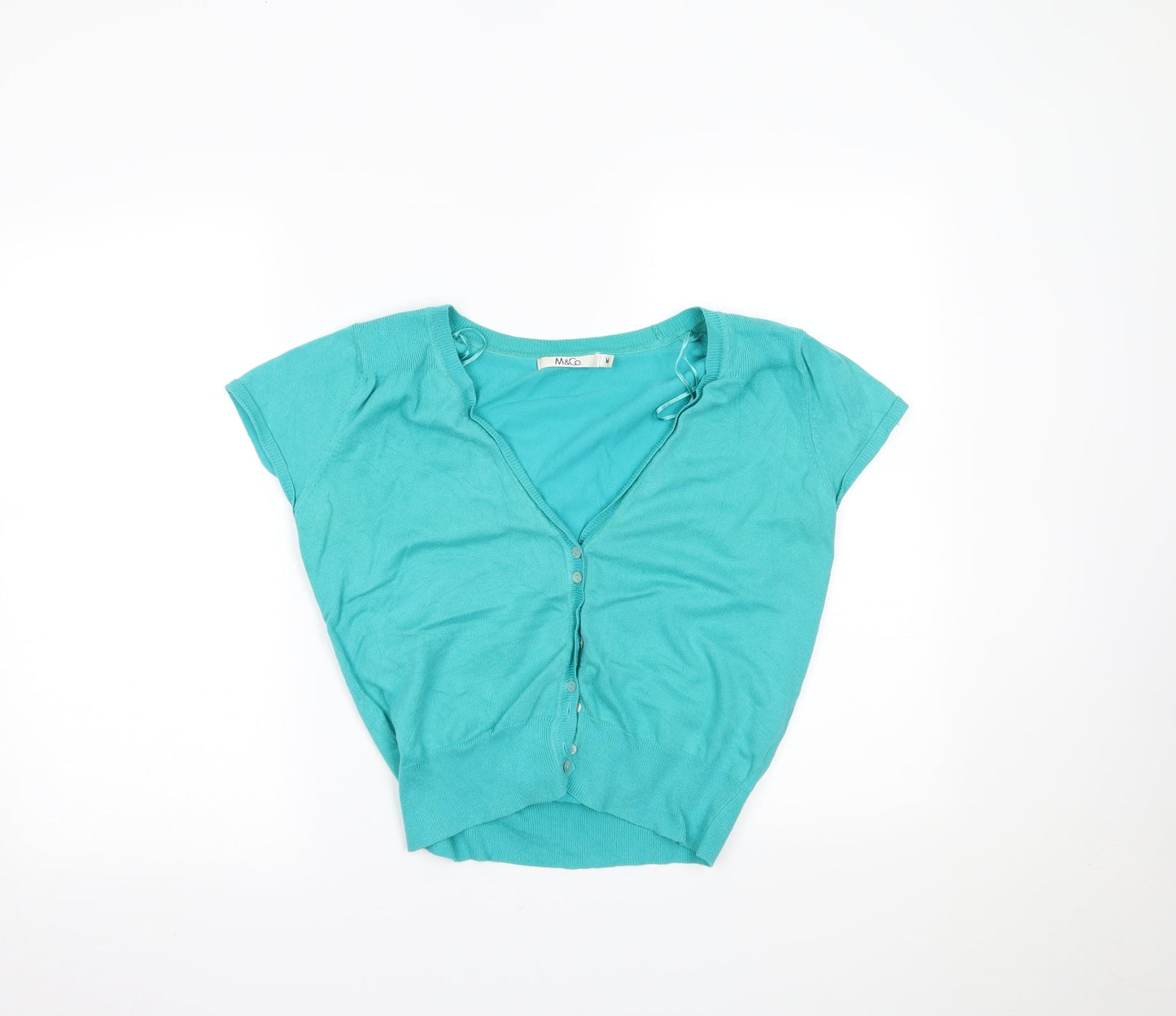 M&Co Womens Blue   Cardigan Jumper Size M