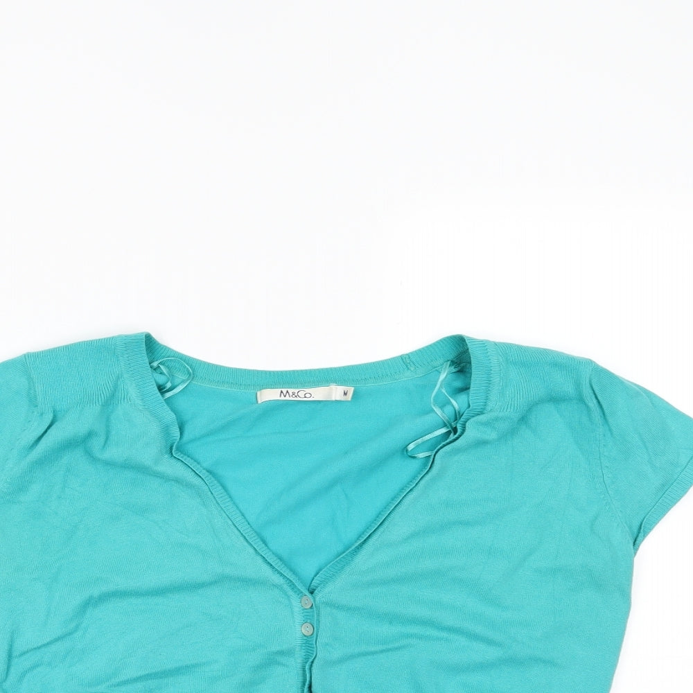 M&Co Womens Blue   Cardigan Jumper Size M