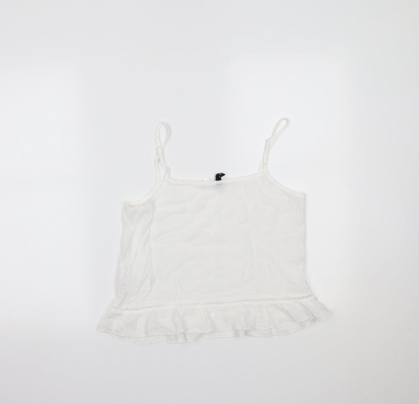 H&M Womens White   Camisole Tank Size 6