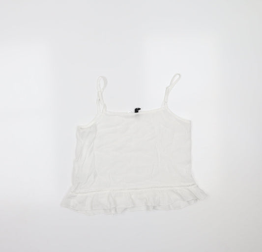 H&M Womens White   Camisole Tank Size 6