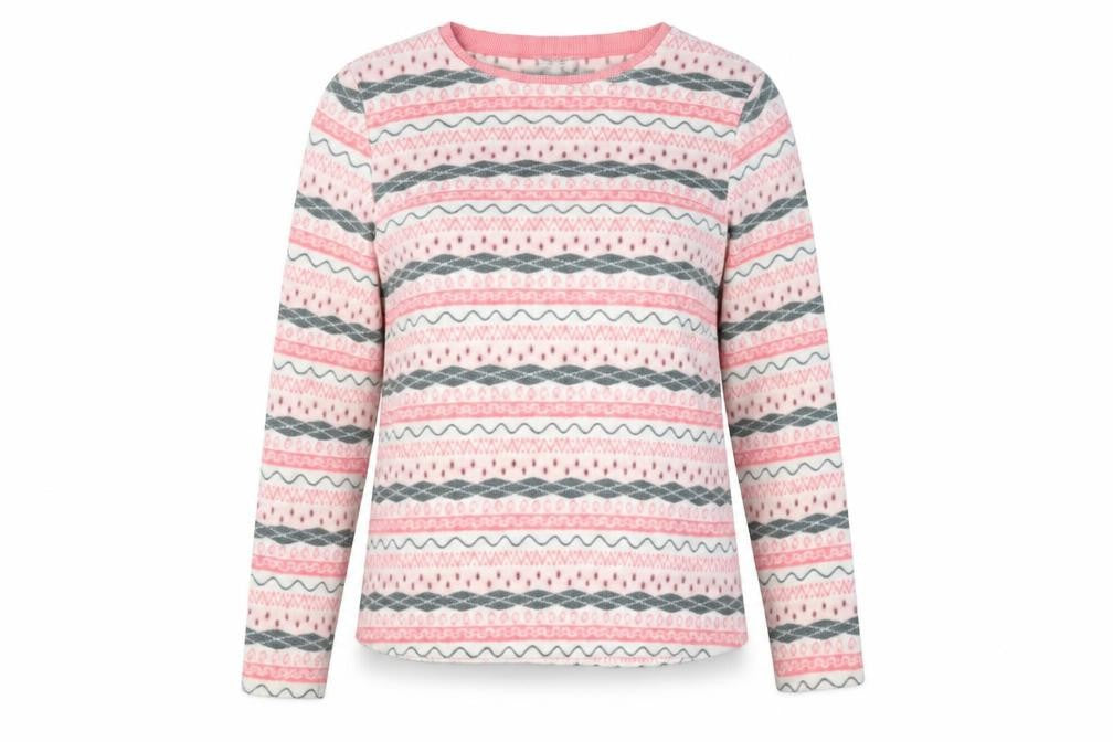 project Womens Purple Geometric Fleece Top Pyjama Top Size M