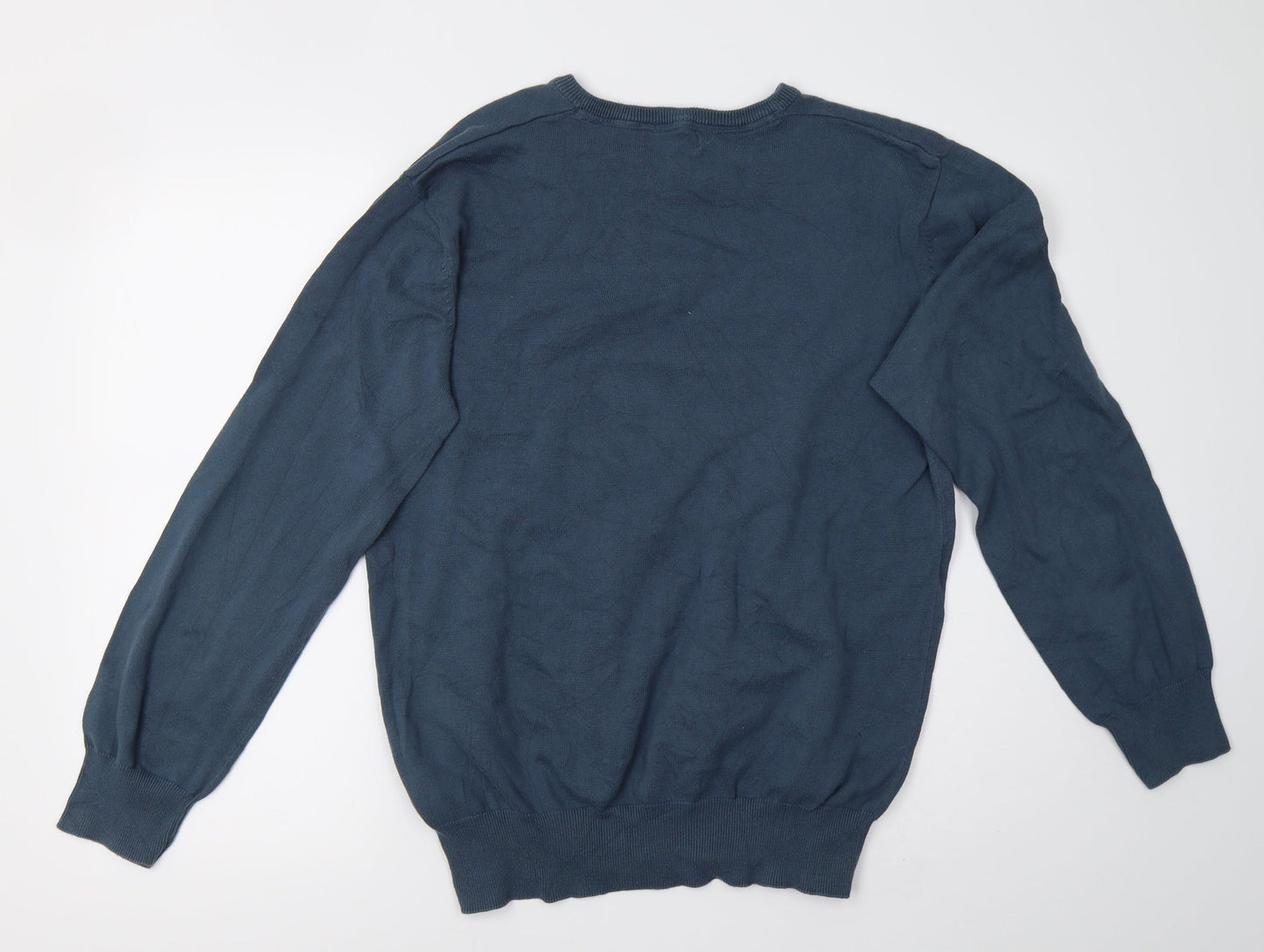Brooker Mens Blue Geometric  Pullover Sweatshirt Size M