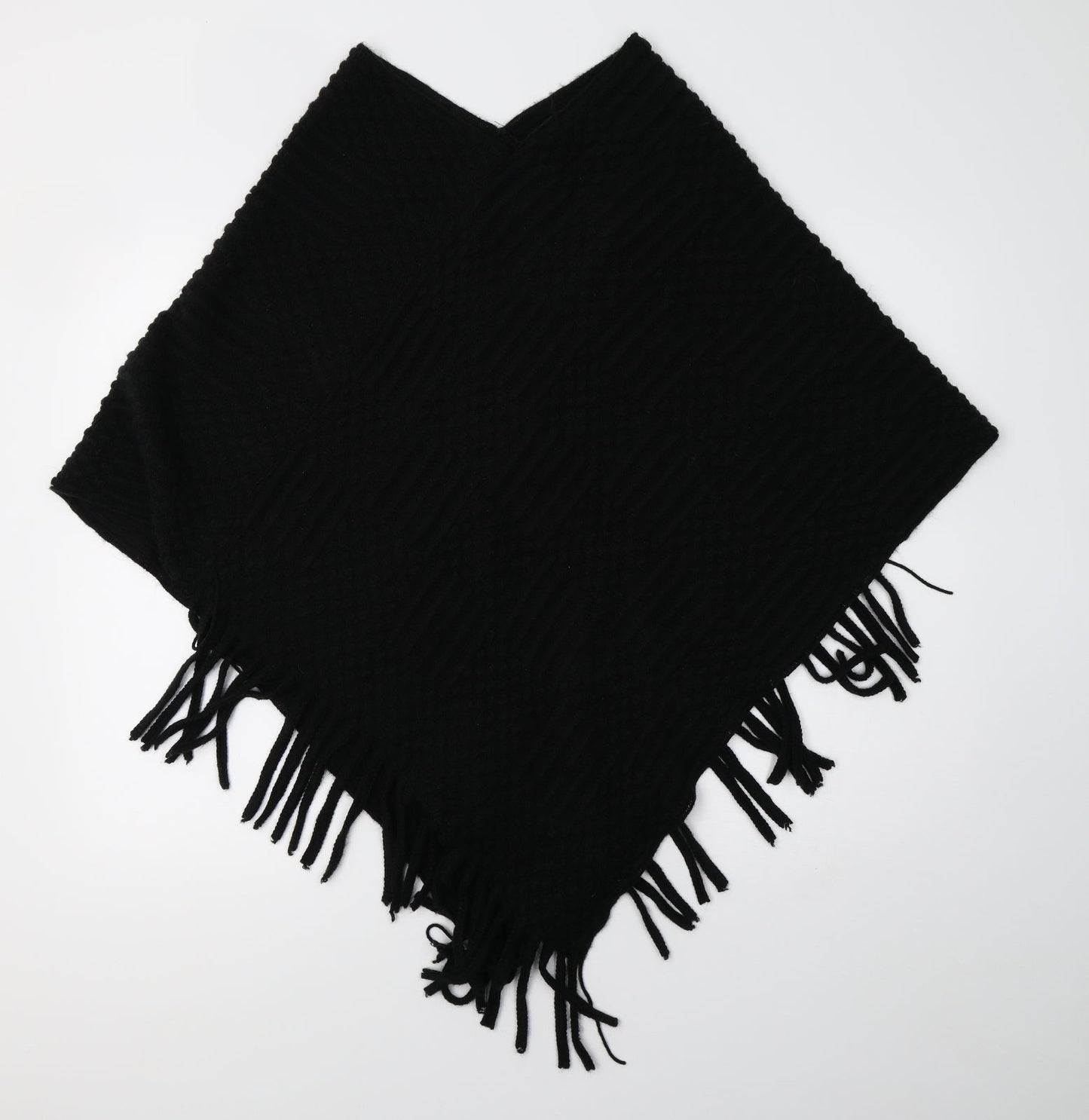 izabel london Womens Black  Knit  Shawl/Wrap