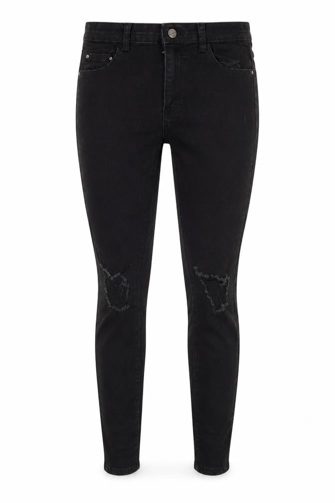 pretty little Thing Womens Black  Denim Skinny Jeans Size 8 L28 in