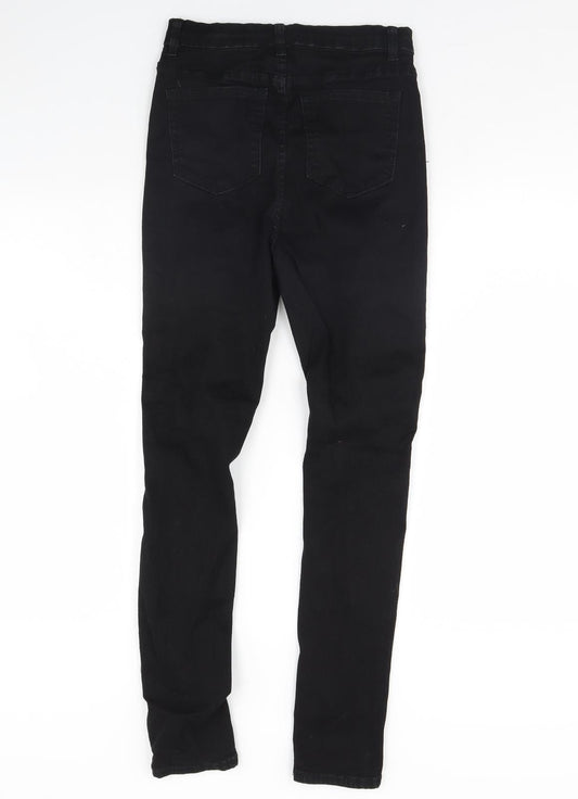 pretty little Thing Womens Black  Denim Skinny Jeans Size 8 L28 in