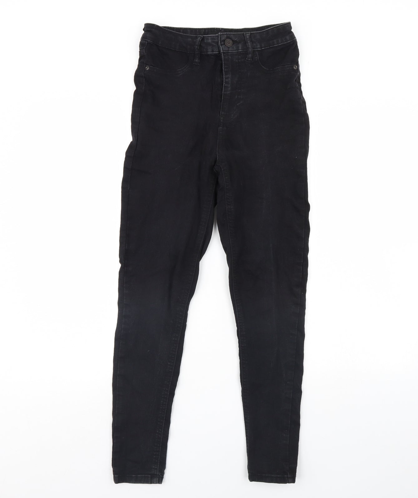 F&F Womens Black  Denim Skinny Jeans Size 8 L29 in