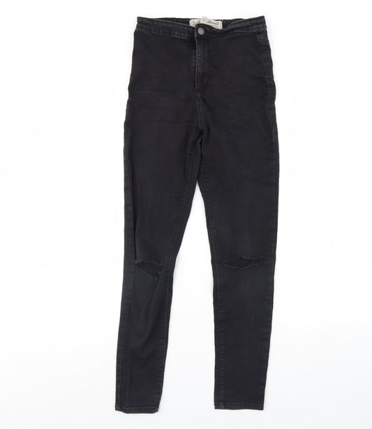 Denim & Co. Womens Black  Denim Skinny Jeans Size 12 L29 in