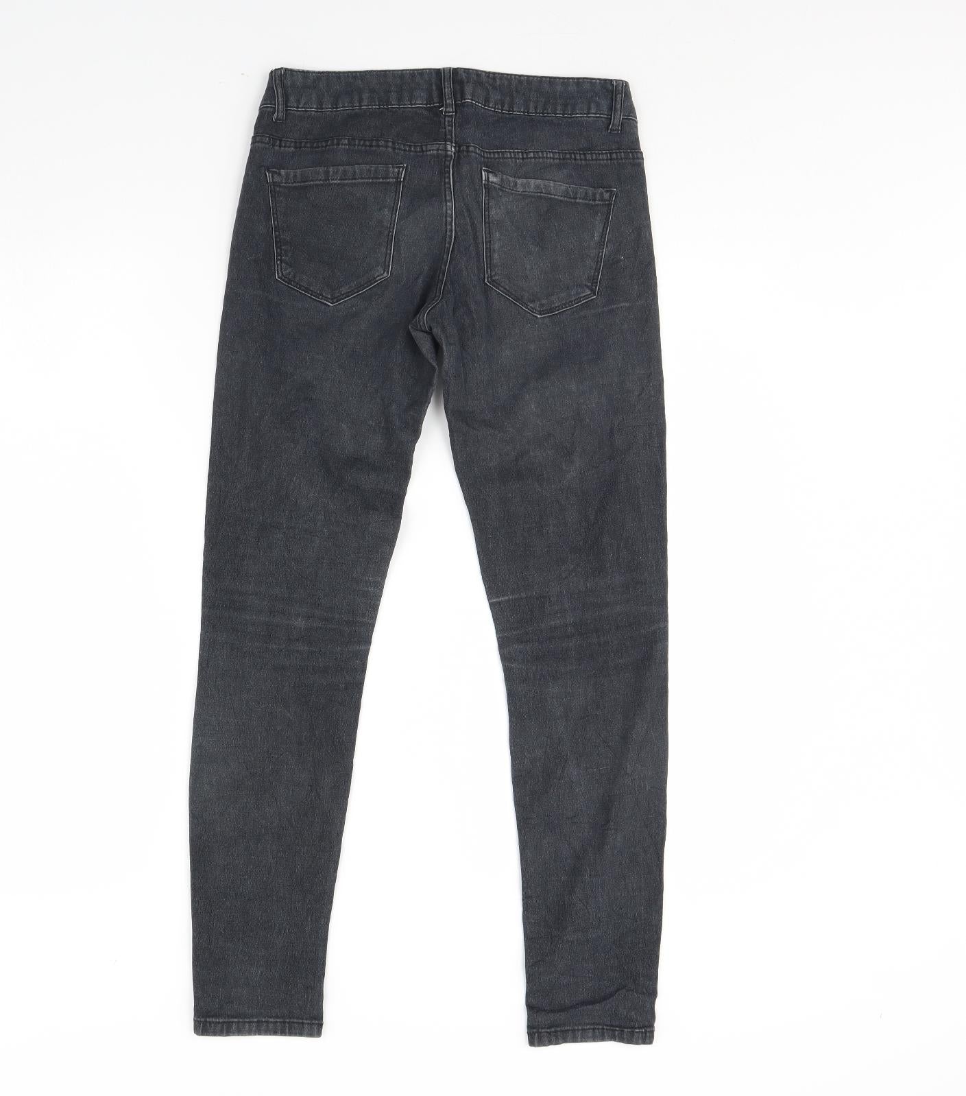 Pull&Bear Womens Black  Denim Skinny Jeans Size 8 L29 in