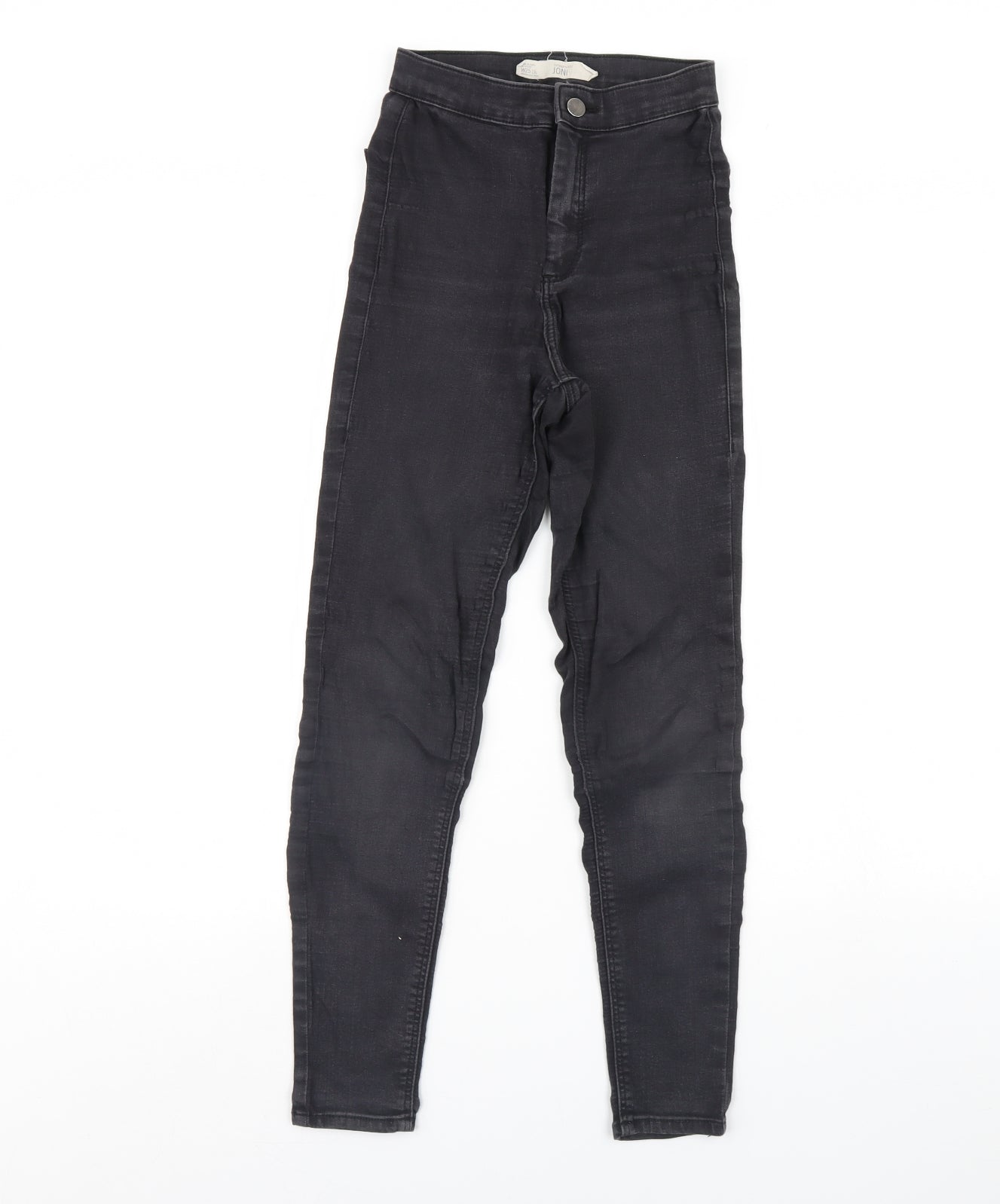 Topshop Womens Black  Denim Skinny Jeans Size 25 L30 in